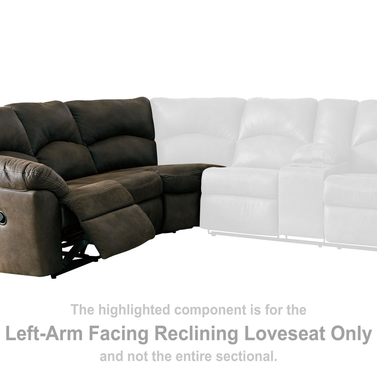 Tambo - LAF Reclining Loveseat - Canyon