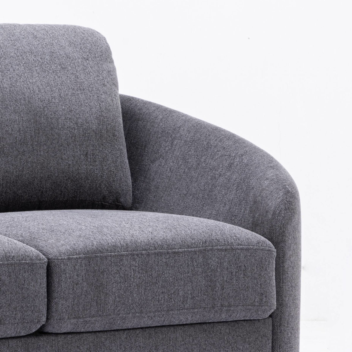 Yuina - Linen Loveseat - Gray