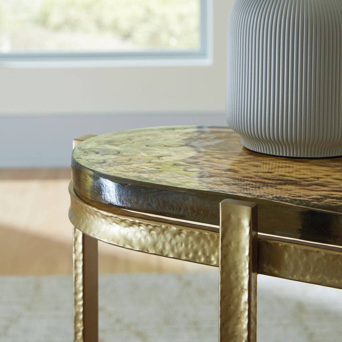Porterville - Accent Table - Gold Finish