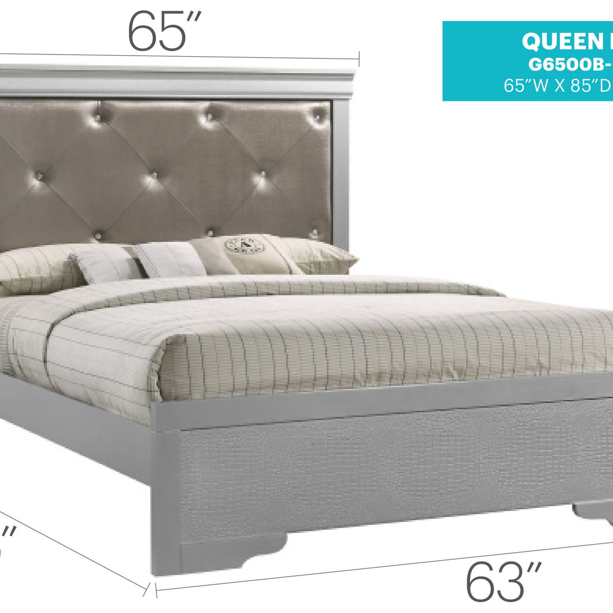 Chic Elegantly Designed Transitional Bed