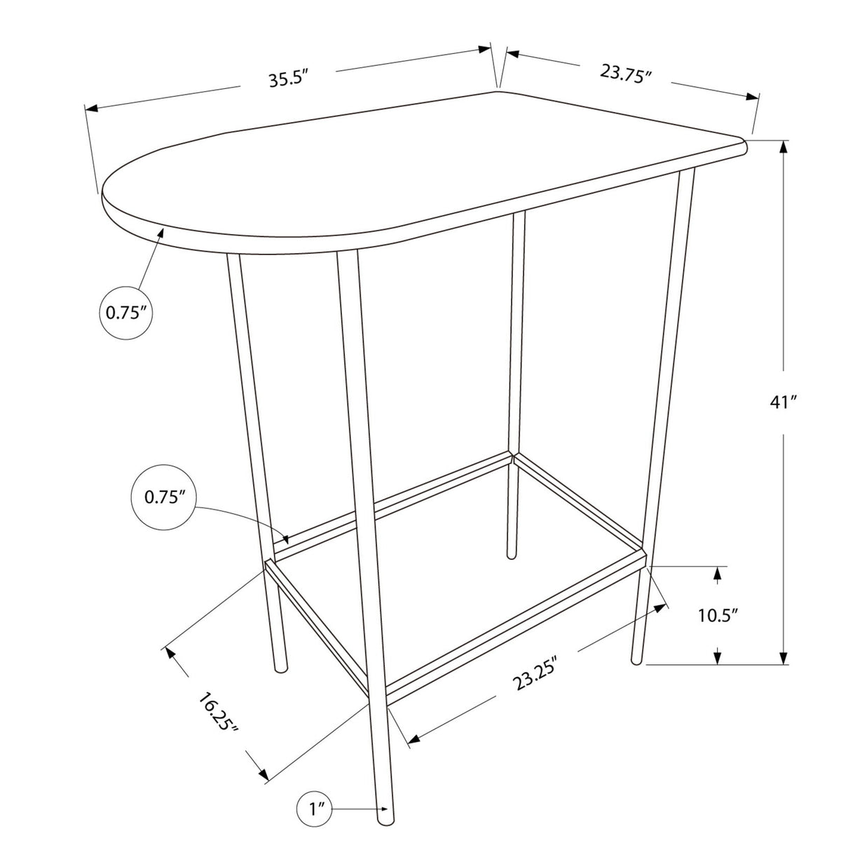 Home Bar Table With Bar Height Small Rectangular For Kitchen