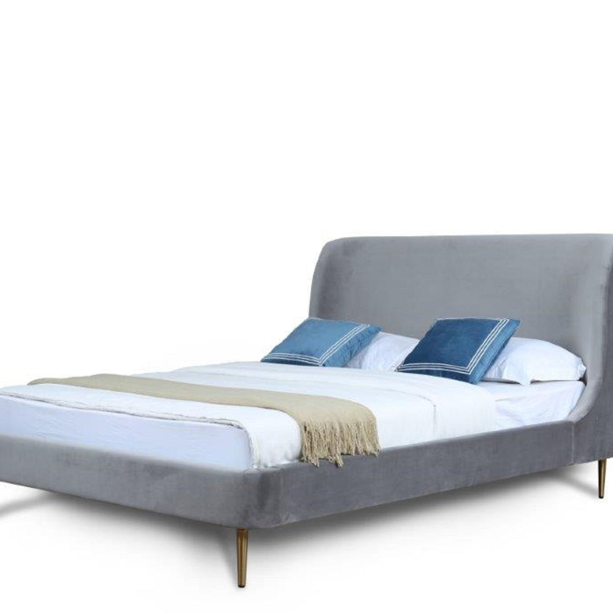 Manhattan Heather - Bed With Gold Legs