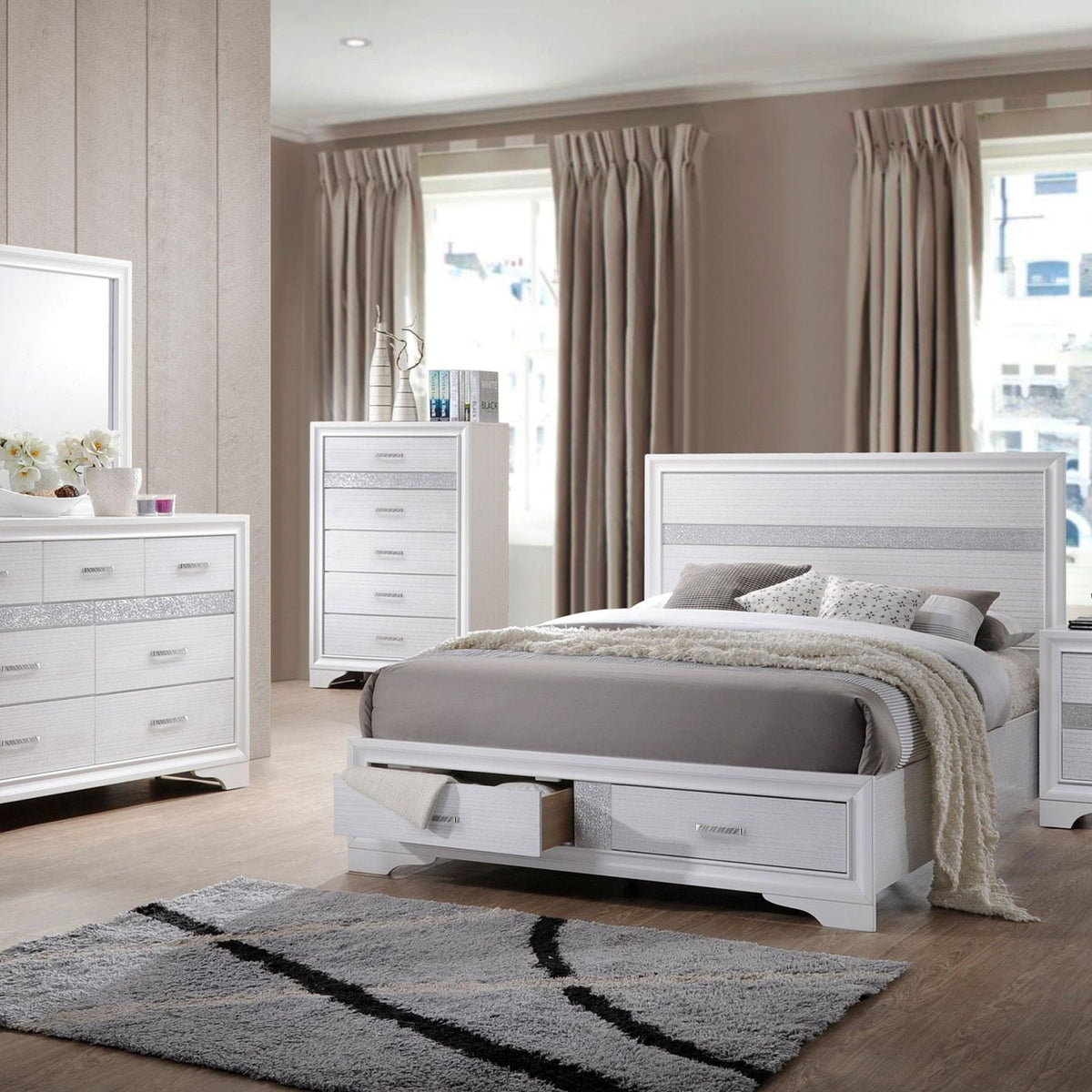 Miranda 5-piece Queen Bedroom Set White
