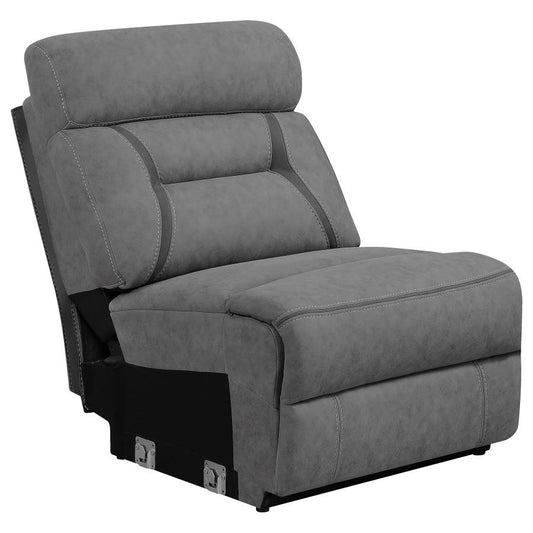 Higgins - Upholstered Armless Chair - Gray