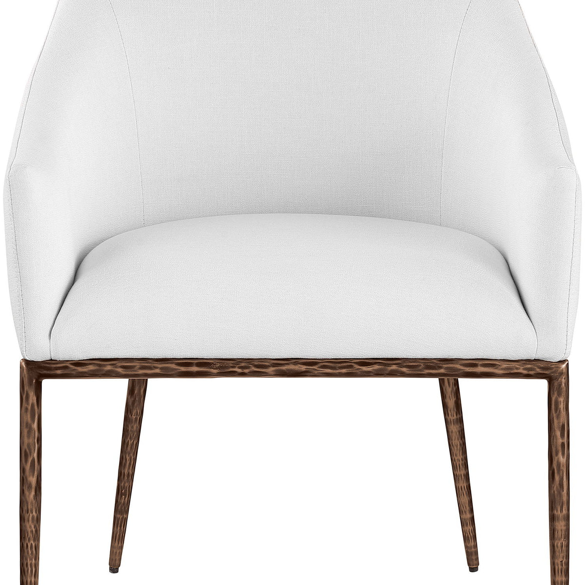 Ferro - Upholstered Dining Arm Chair With Brushed Bronze Legs