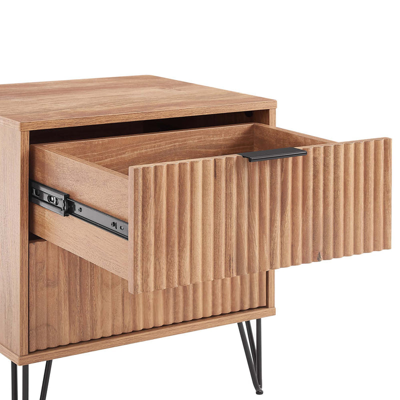Manhattan Dumbo - Fluted 2-Drawer Nightstand