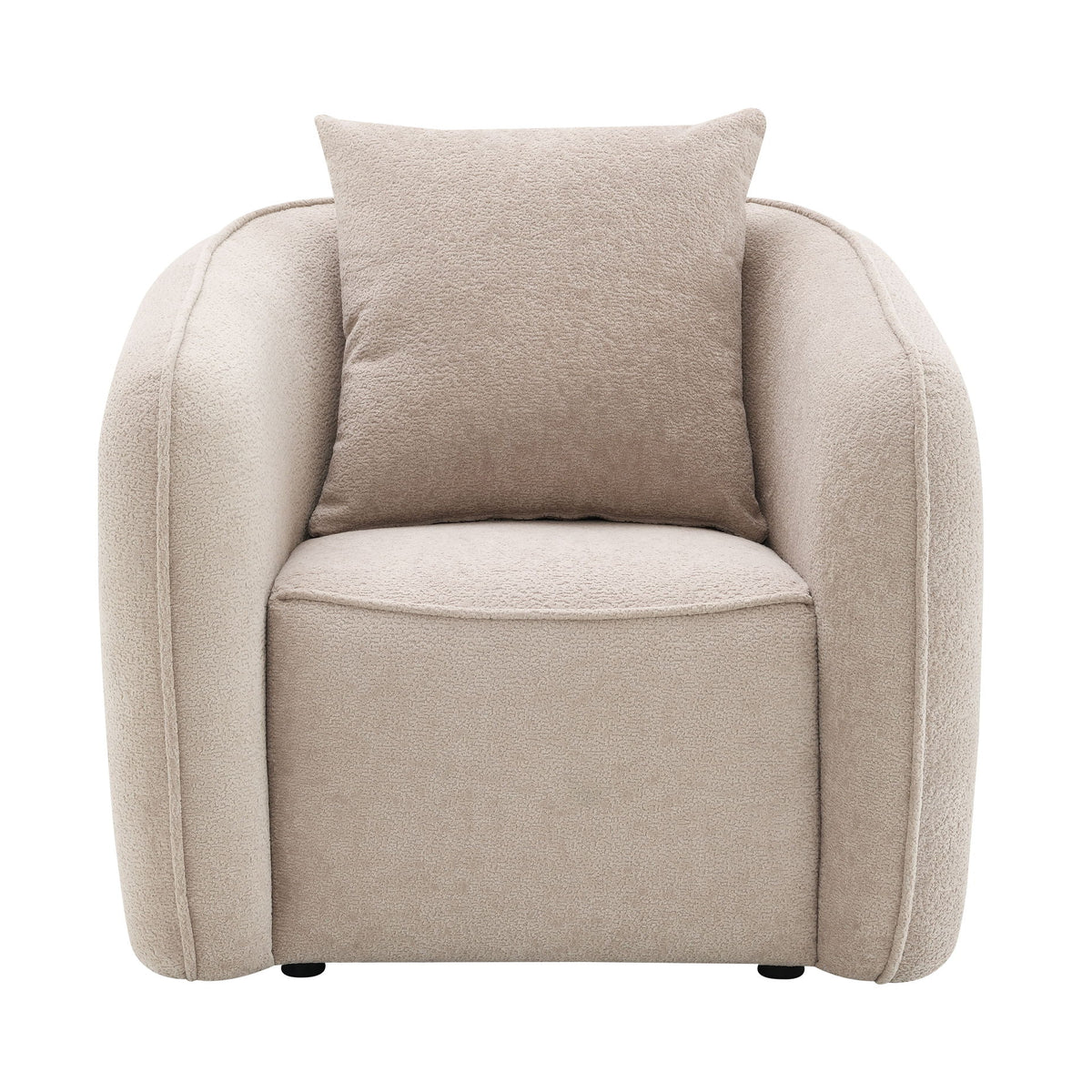 Keith - Chenille Chair With 1 Matching Color Toss Pillows