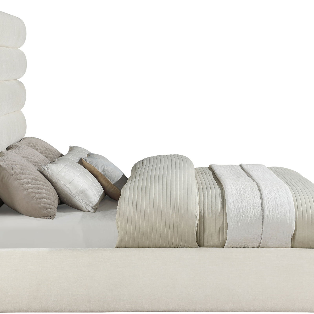 Adam - Chenille Fabric Bed With 70.5" Headboard