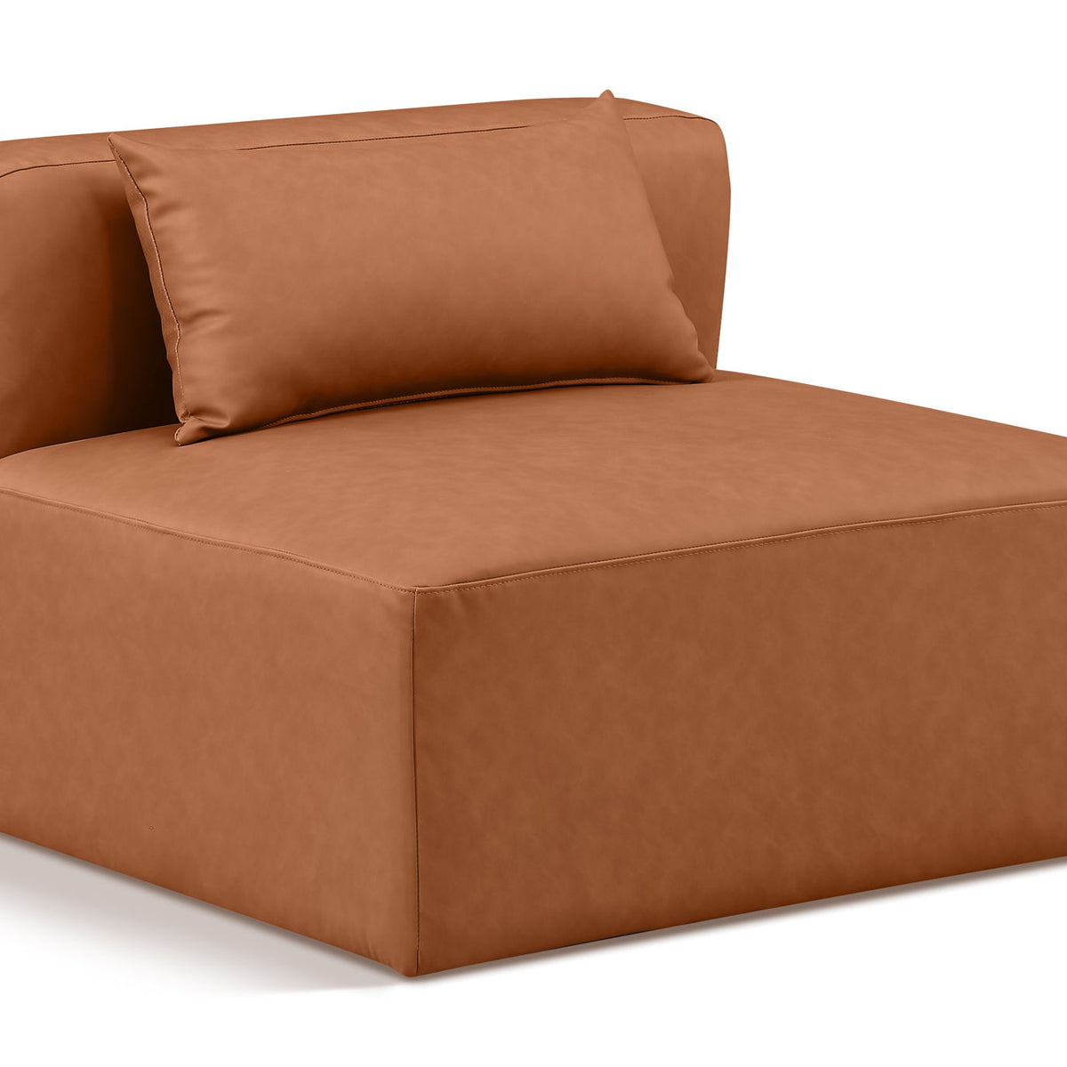 Cube - Armless Chair - Cognac