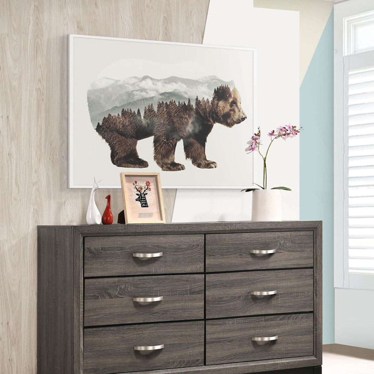 Watson 6-drawer Dresser Grey Oak