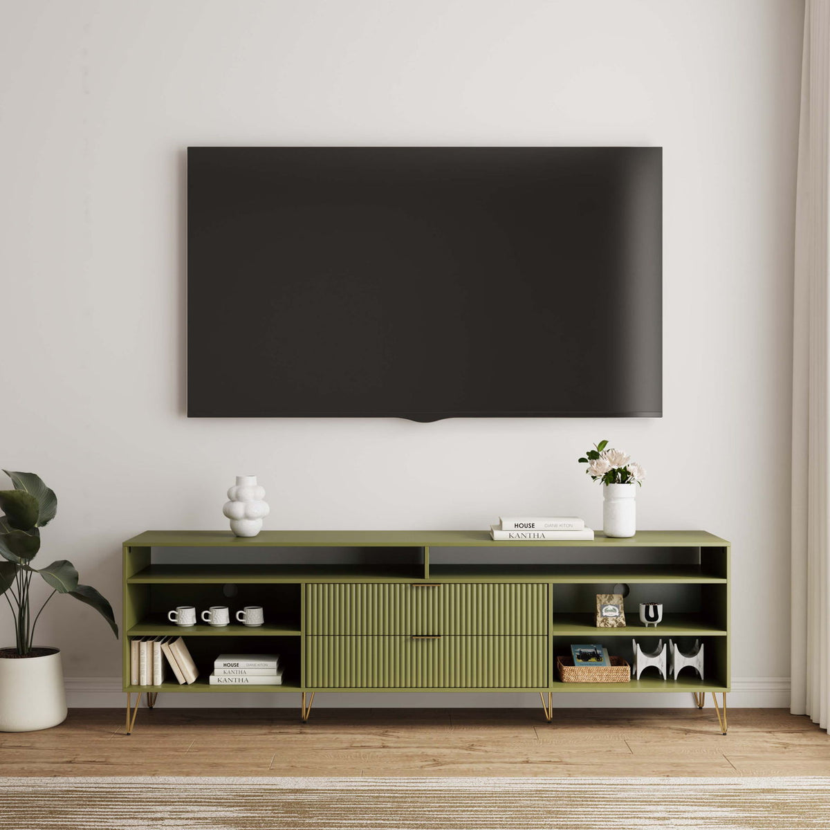Manhattan Dumbo - Fluted TV Stand