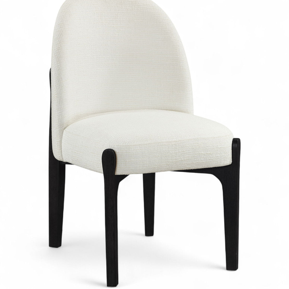 Torino - Upholstered Dining Chair With Brushed Black Base (Set of 2)