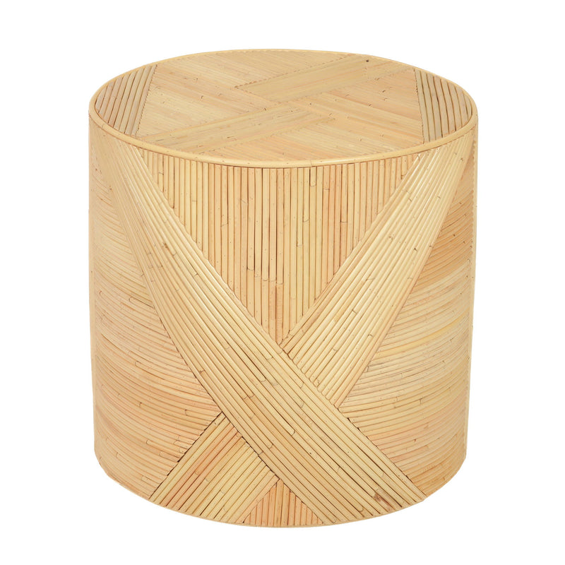 Matea - Rattan Cross Side Table - Natural