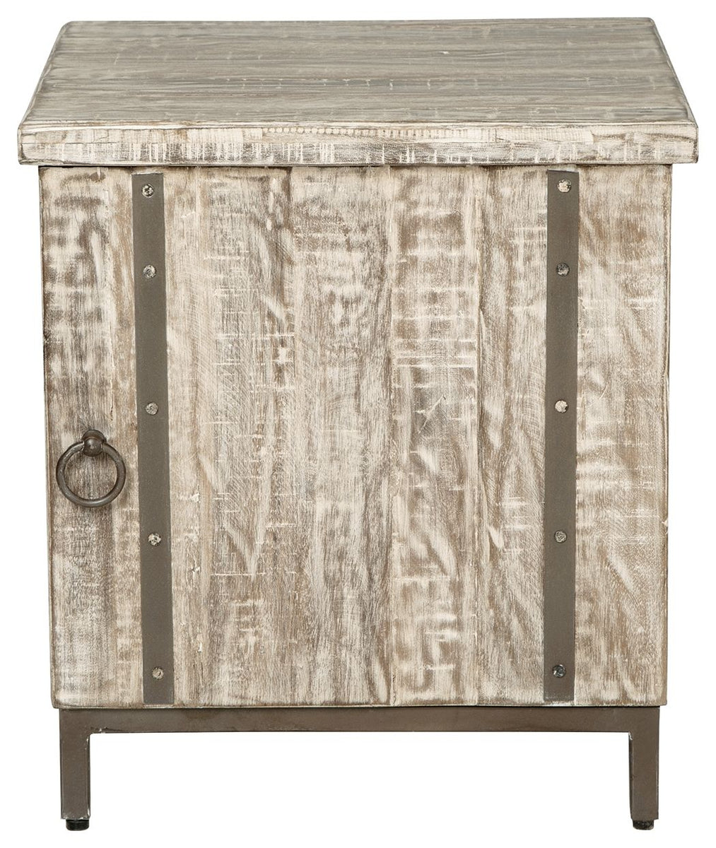 Laddford - Accent Cabinet - Shelf - Whitewash