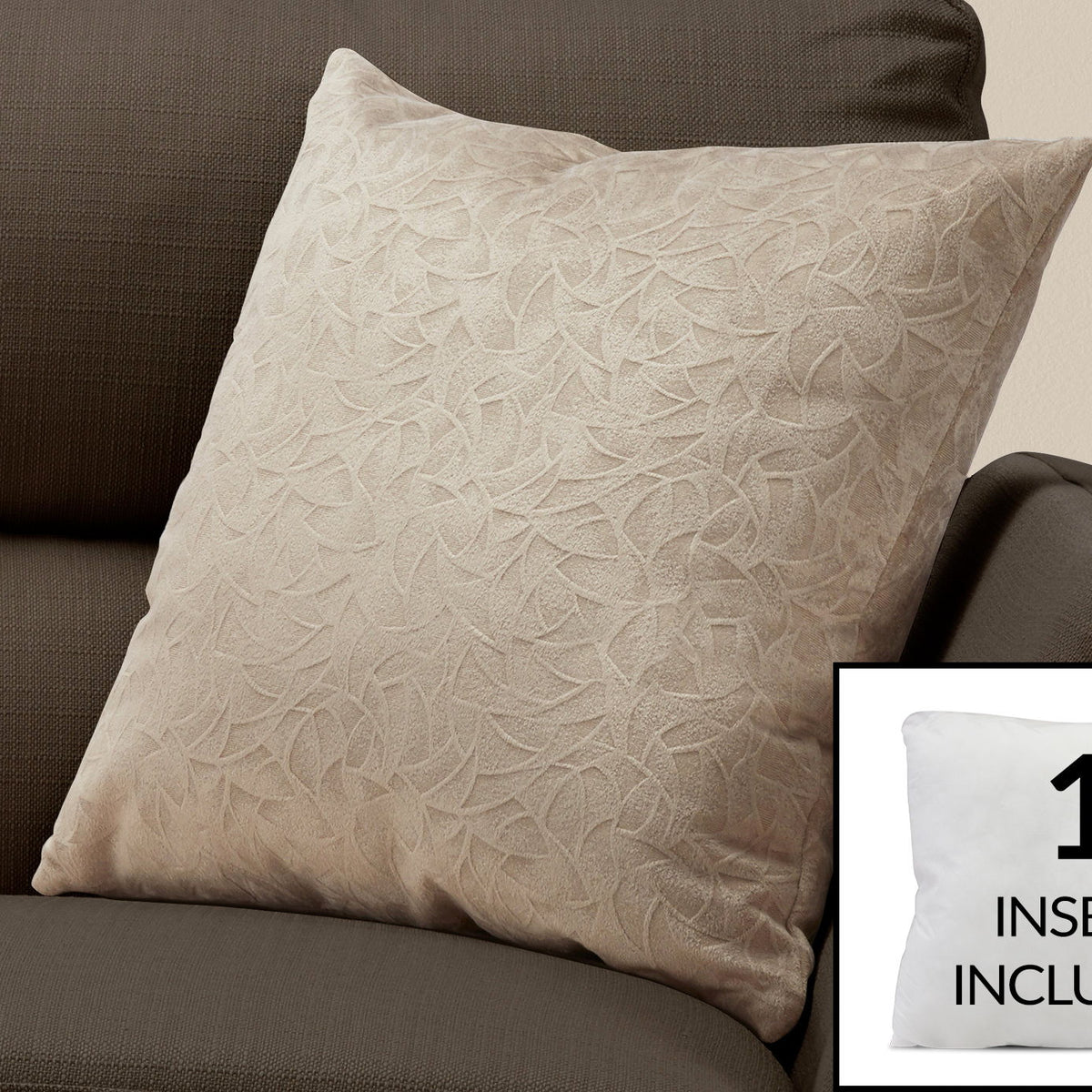 Square Pillows, Insert Included, Decorative Throw, Hypoallergenic Polyester