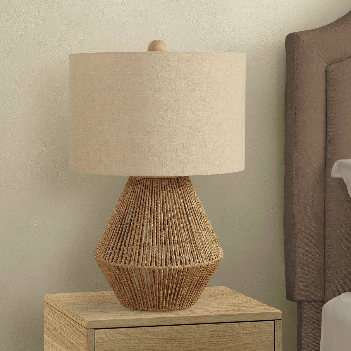 Lighting, Table Lamp, Rope, Resin, Transitional - Brown