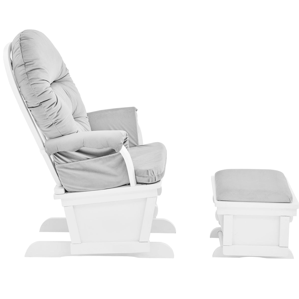 Madison - Glider & Ottoman - White Base