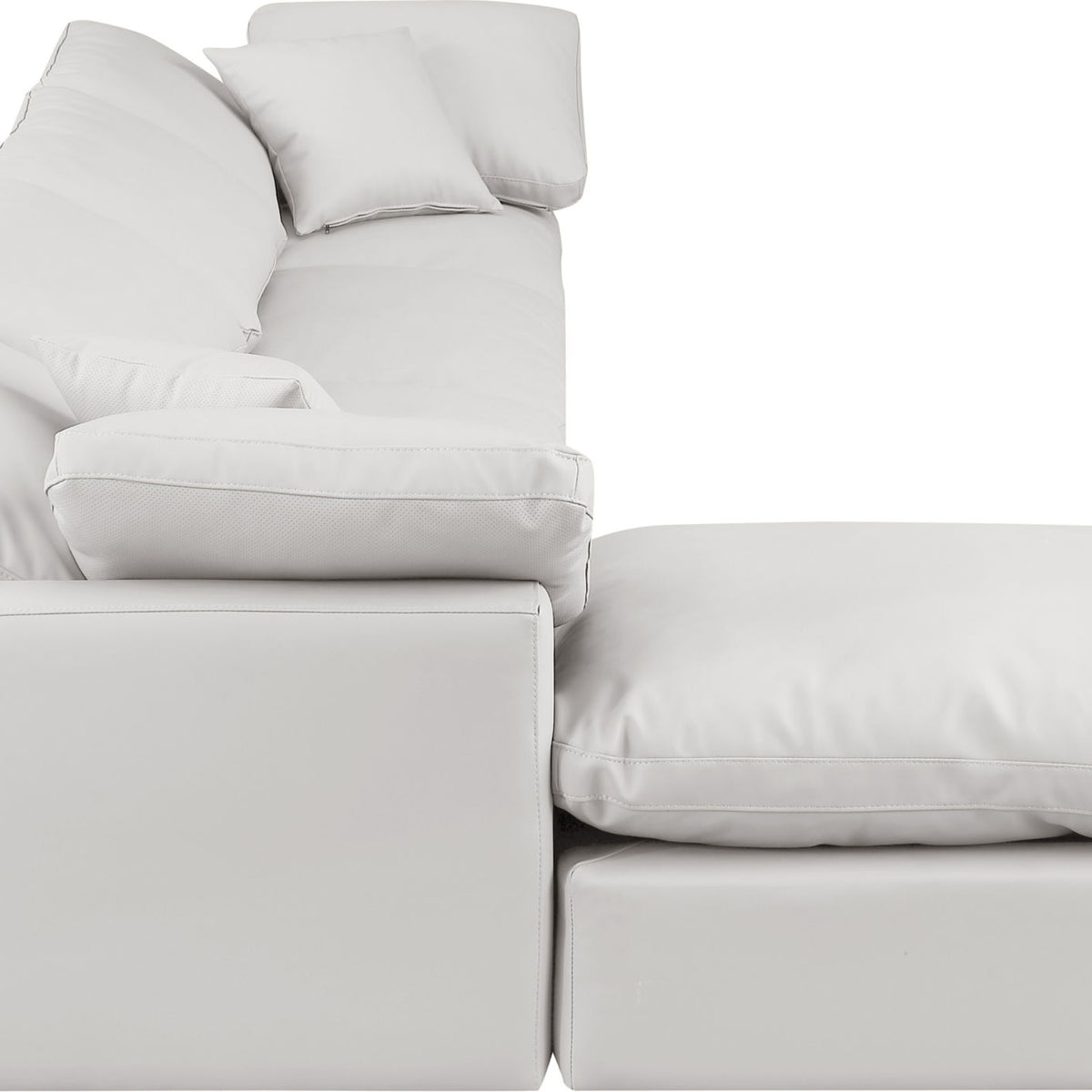 Indulge - Faux Leather 5 Piece Modular Sectional With Chaise