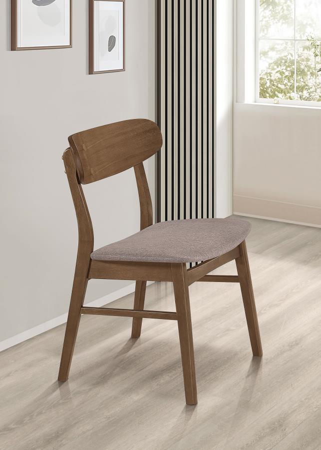 Dortch - Dining Side Chair (Set of 2) - Walnut And Brown
