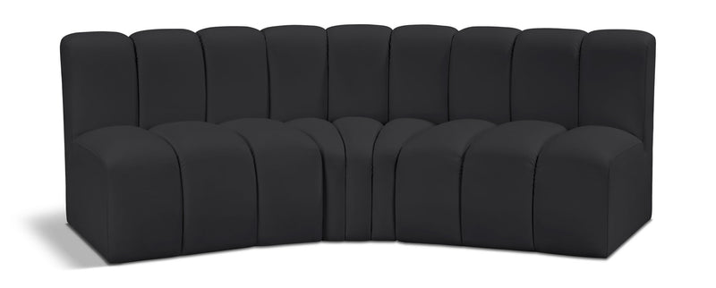 Arc - Faux Leather 3 Piece Modular Corner Sofa