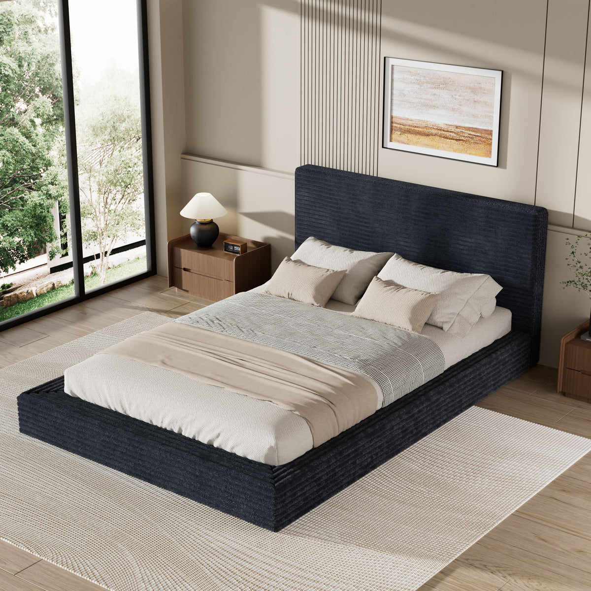 Airframe - Upholstered Bed Frame, Cloud Soft Headboard