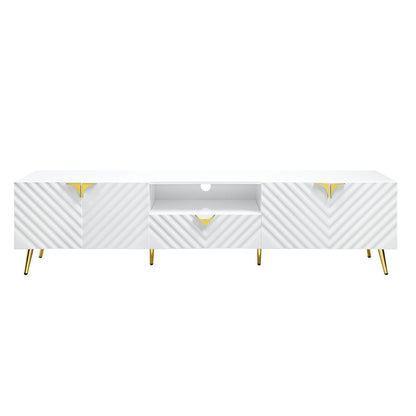 Gaines - High Gloss TV Stand - White