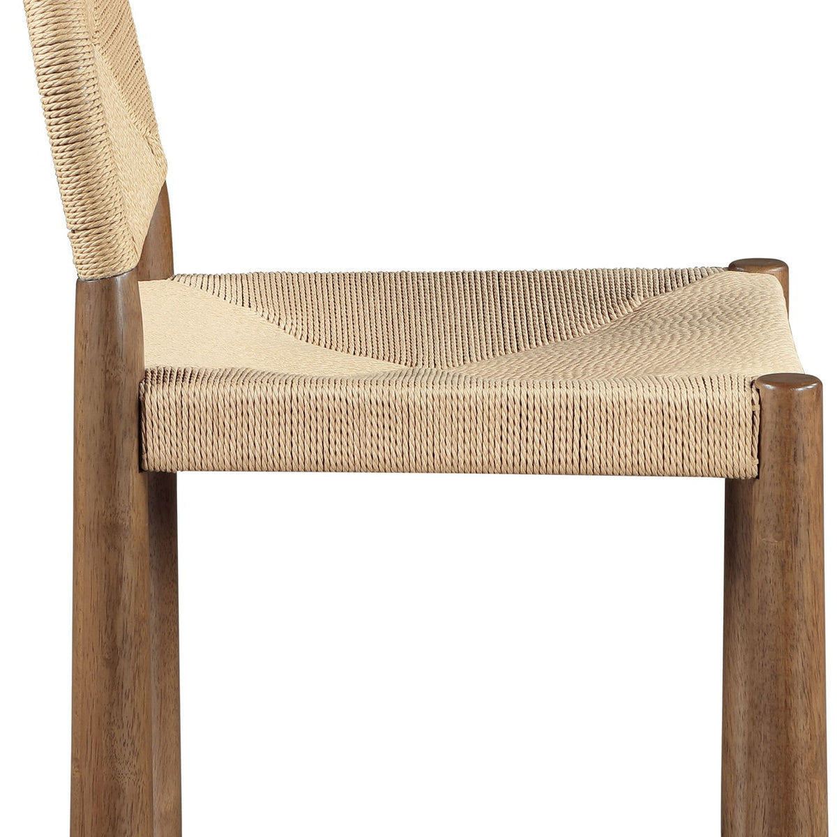 Bohemia - Woven Seagrass Cord And Solid Wood Dining Chair (Set of 2) - Beige