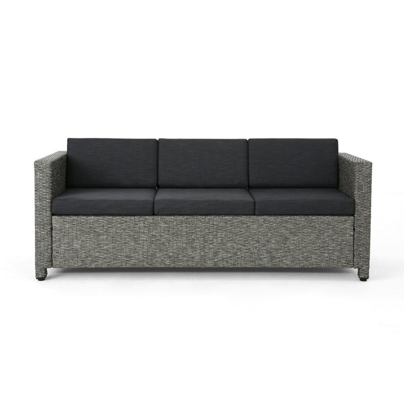 Thalassa - Outdoor 3 Seater Sofa With Removable Cushions And Steel Frame