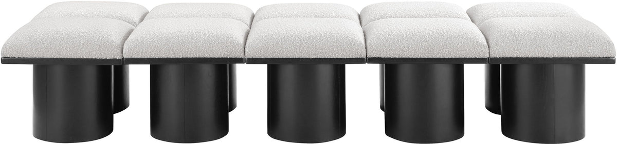 Pavilion - 10 Piece Modular Bench With Black Base