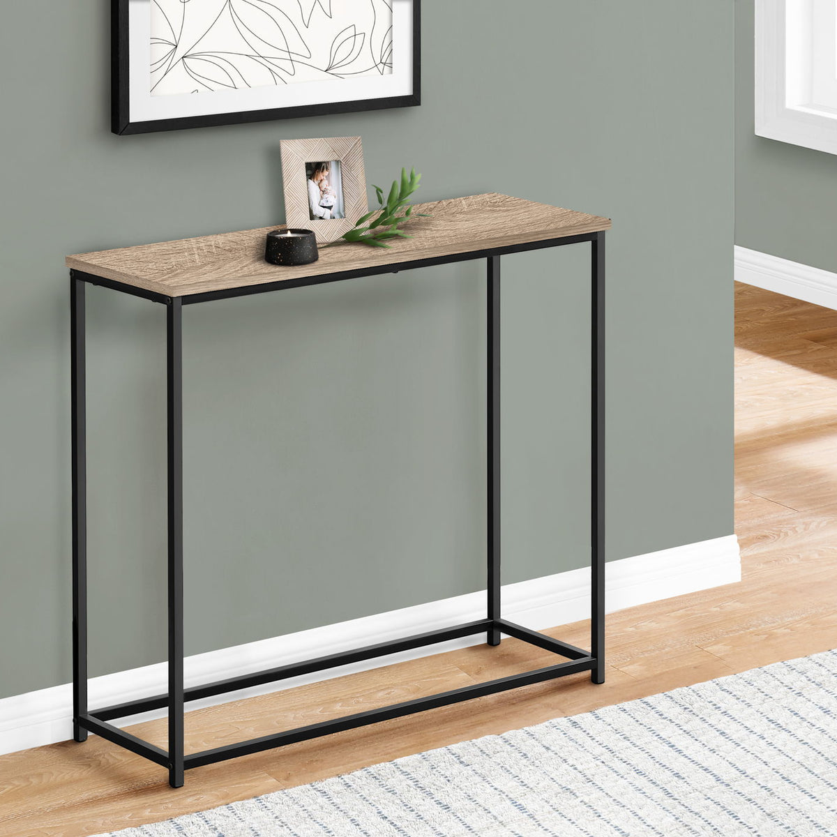 Accent Console Table For Entryway, Stable Support, Contemporary & Modern