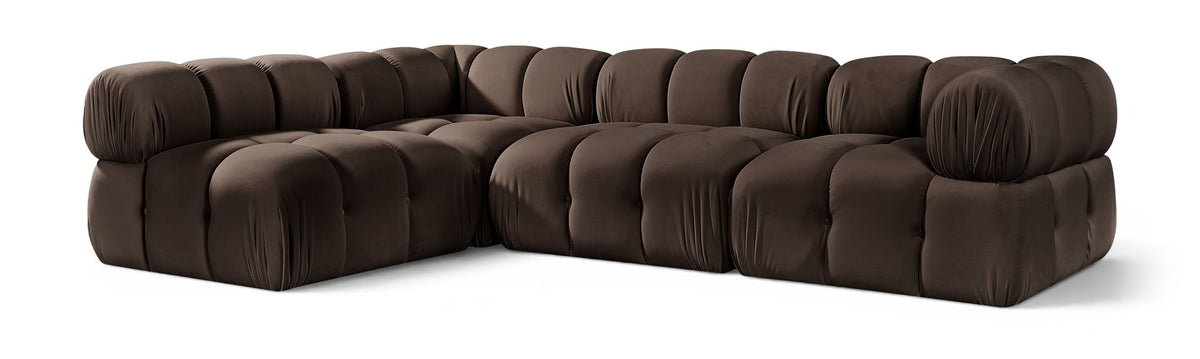 Orin - Fabric Velvet 4 Piece Modular Sectional