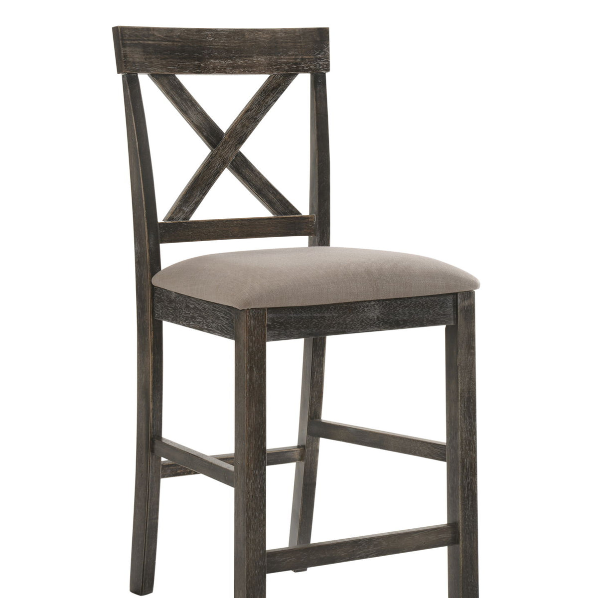Martha II - Weathered Counter Height Chair (Set of 2) - Gray / Tan