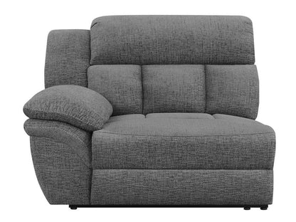 Bahrain - Upholstered LAF Power Recliner - Charcoal