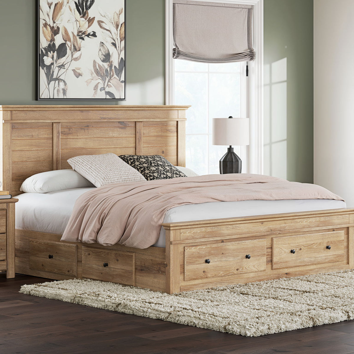 Makidern - Panel Storage Bed