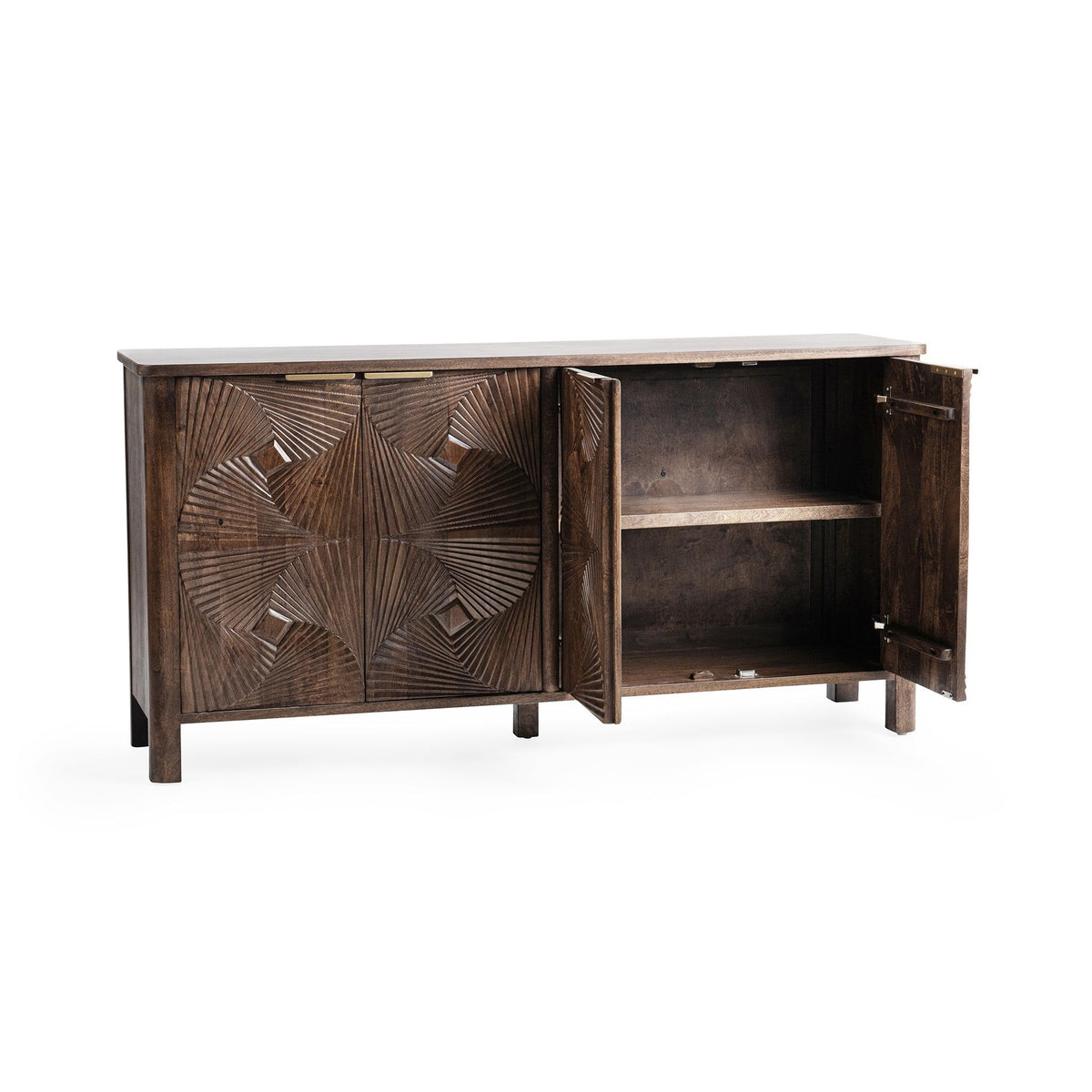 Lina - 4 Door Cabinet - Kona Brown