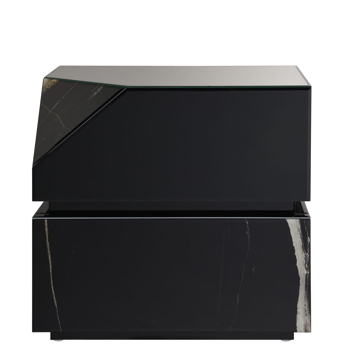 Drisana - Mirrored End Table - Black