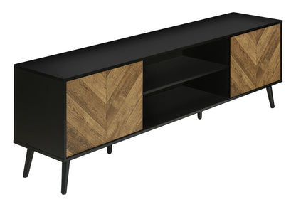 TV Stand, Console, Media Entertainment Center, Storage Cabinet, Modern Design - Black