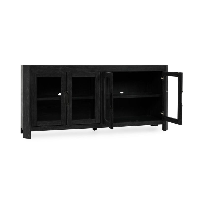 Macarthur - Reclaimed Oak 4 Door Cabinet - Aged Black