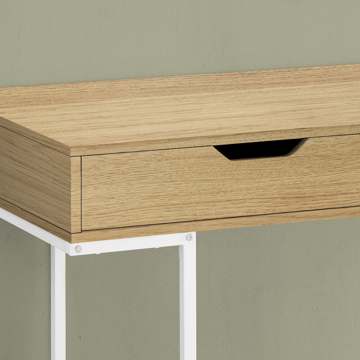 Computer Desk For Home Office, Storage Drawers, Marble Look Contemporary & Modern