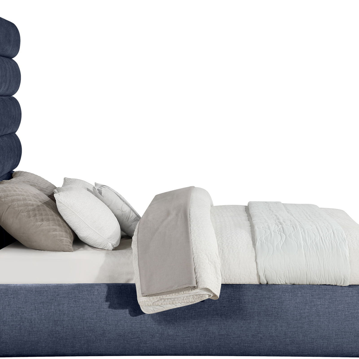 Adam - Chenille Fabric Bed With 70.5" Headboard