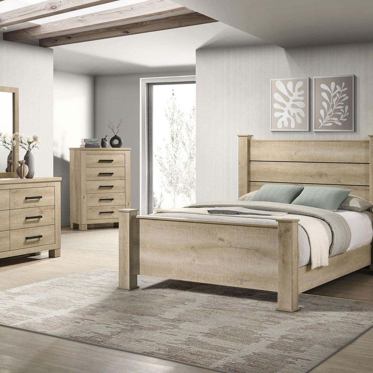 Oakglen 5-piece Queen Bedroom Set Weathered Oak