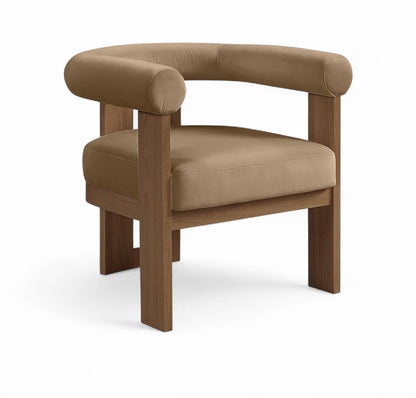 Arienzo - Performance Fabric Upholstered Accent Chair - Walnut Base