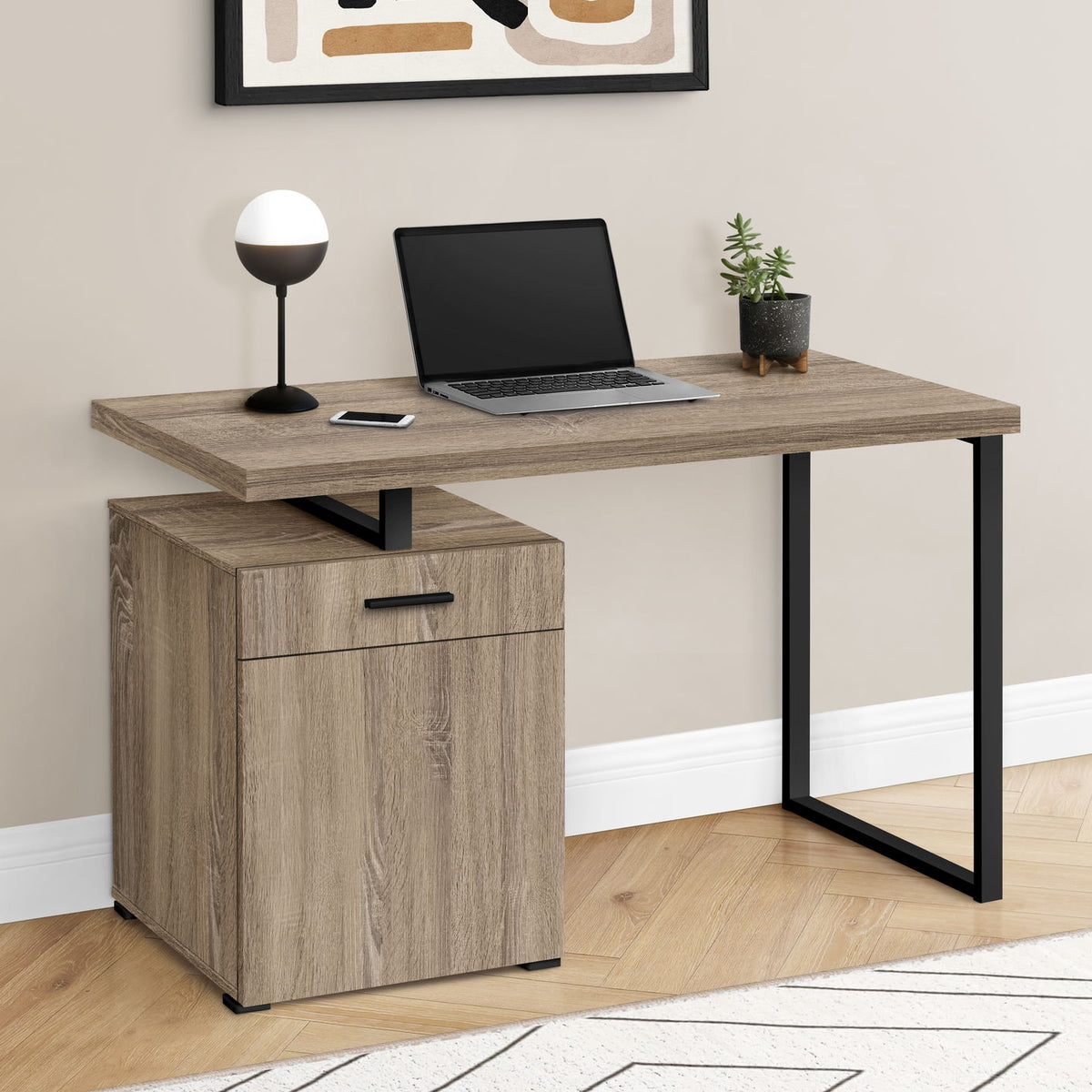 Computer Desk, Home Office, Laptop, Left, Right Set-Up, Storage Drawers, Work, Contemporary, Modern