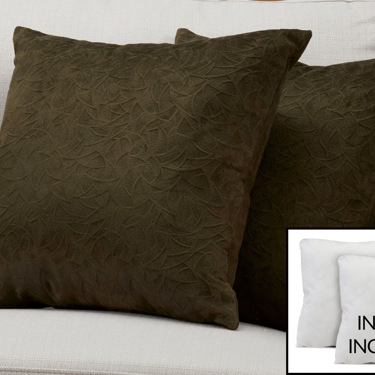 Pillows, Square, Insert Included, Decorative Throw, Hypoallergenic, Modern