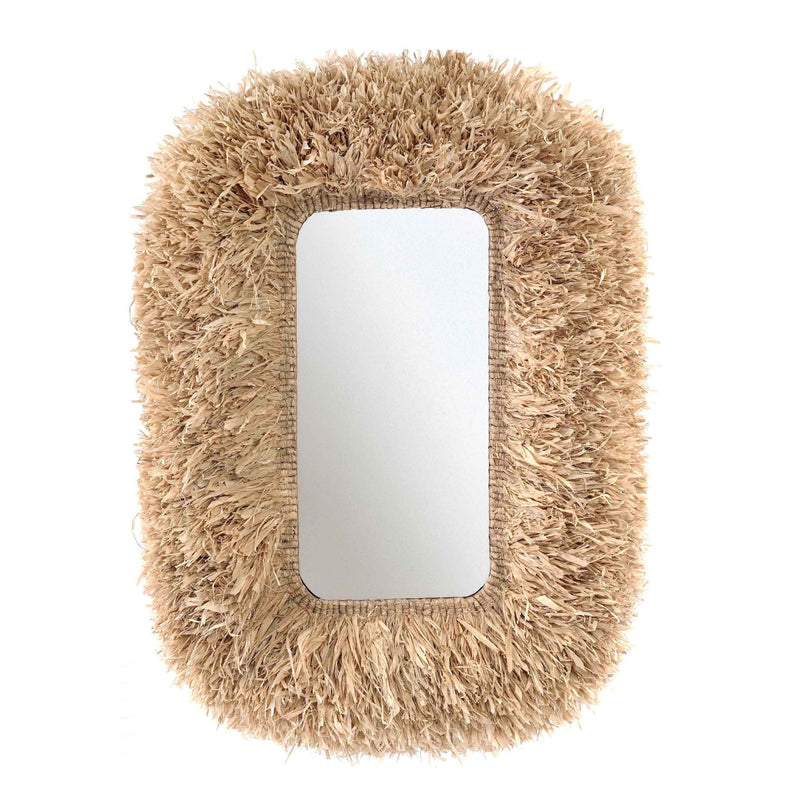 Palm - Sisal Rectangular Wall Mirror - Natural
