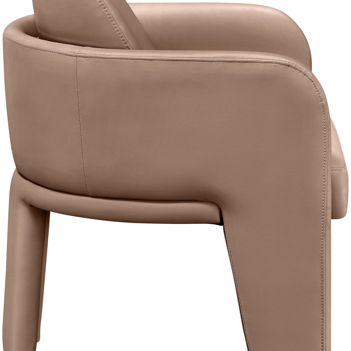 Vanda - Vegan Leather Upholstered Dining Chair - Tan