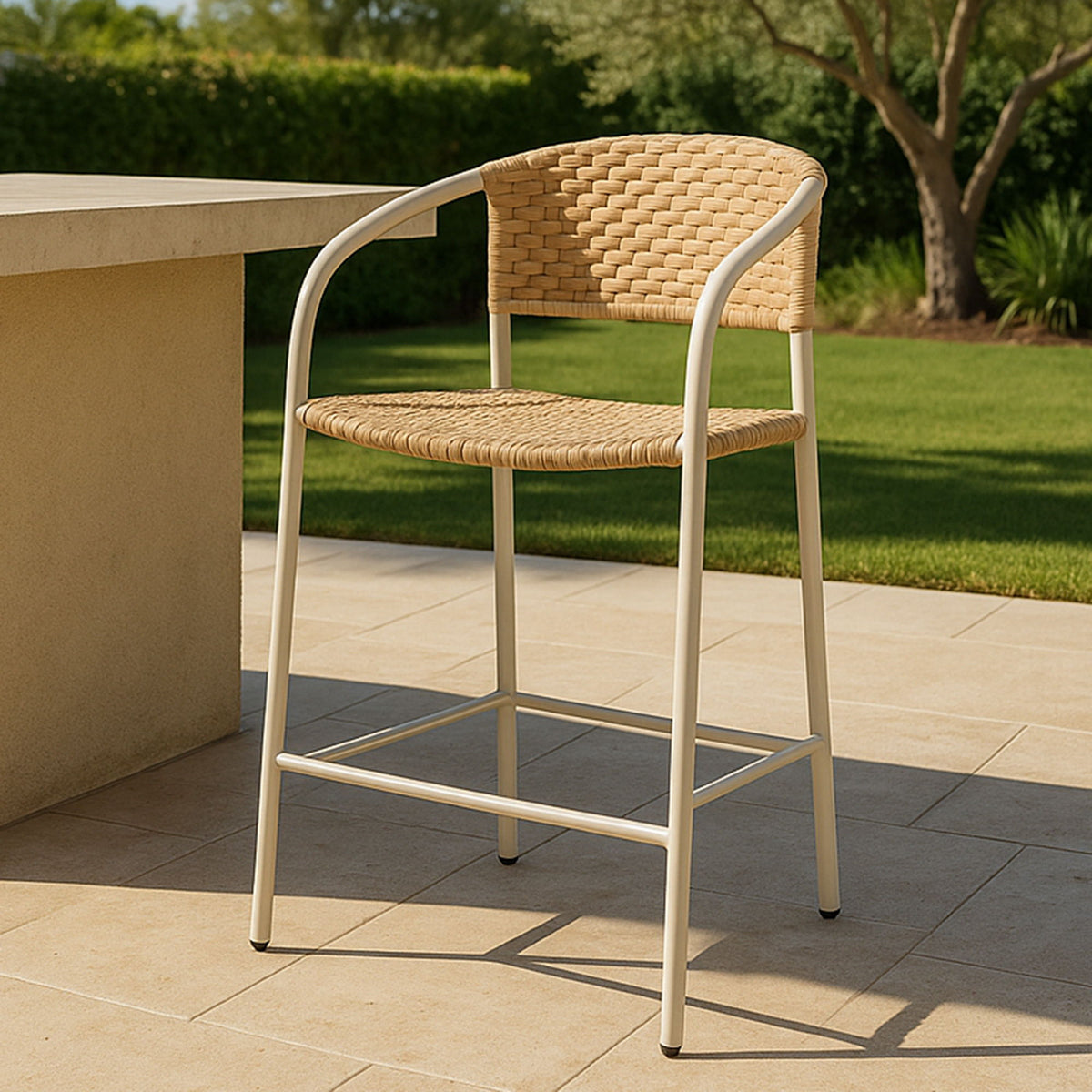 Zola - Outdoor Counter Chair - Natural