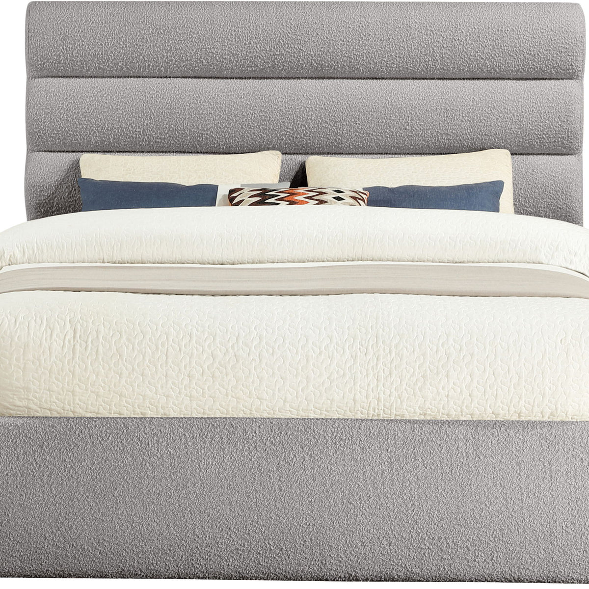 Adam - Boucle Fabric Bed With 52" Headboard