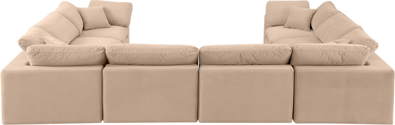 Comfy - 8 Piece Velvet Modular Sectional
