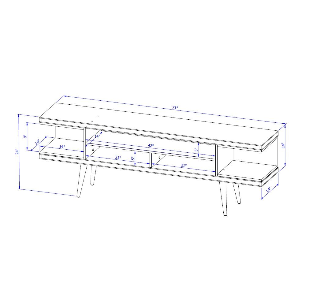 Manhattan Utopia - TV Stand - Maple Cream And White